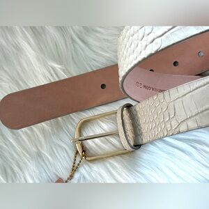 🇨🇦 Brave Leather Collection- BRAYAN Bone Croc Barcelona - Gold